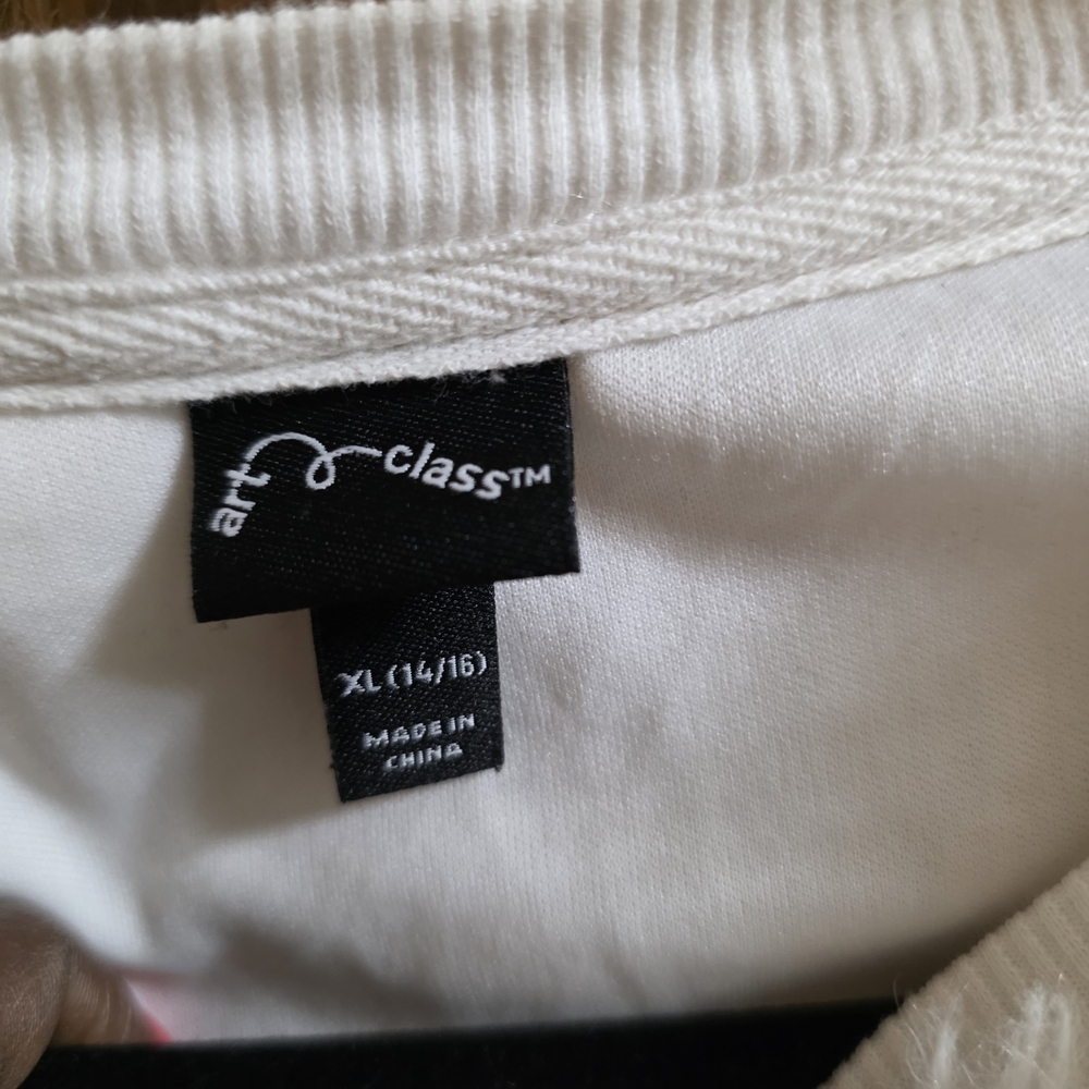 Art Class White Fuzzy Sweater - Picture 2 of 5